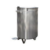 Pubelă inox cu pedală și capac, de capacitate 80 litri, Bonner